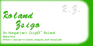 roland zsigo business card